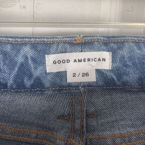 Good American High Rise Good Mom Jeans Womens Size 2/26 Medium Wash‎ Oversized - Picture 8 of 16
